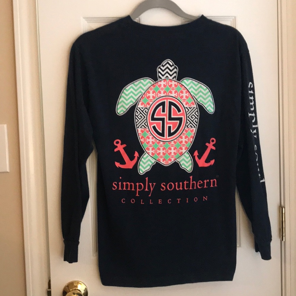 Long Sleeve Black Turtle Simply Southern Shirt